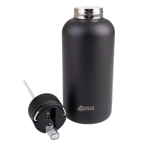 Oasis Moda Cermaic Lined Stainless Steel Triple Wall Insulated Drink Bottle 1.5 Litre-Gift a Little gift shop