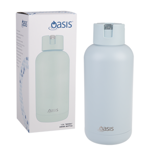 Oasis Moda Cermaic Lined Stainless Steel Triple Wall Insulated Drink Bottle 1.5 Litre-Gift a Little gift shop