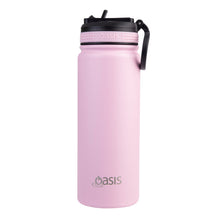 Load image into Gallery viewer, Oasis Stainless Steel Double Wall Insulated Challenger Sports Bottle With Sipper Straw 550ml Assorted Colours-Gift a Little gift shop