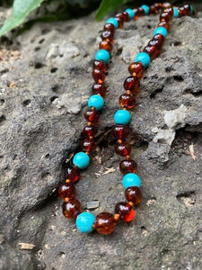 Teething Baby Amber Necklace - Slobber Beads-Gift a Little gift shop