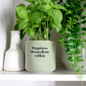 Bloom Positive Pot - Happiness blooms from within-Pots & Planters-Gift a Little gift shop