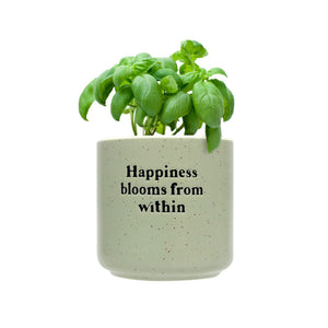 Bloom Positive Pot - Happiness blooms from within-Pots & Planters-Gift a Little gift shop