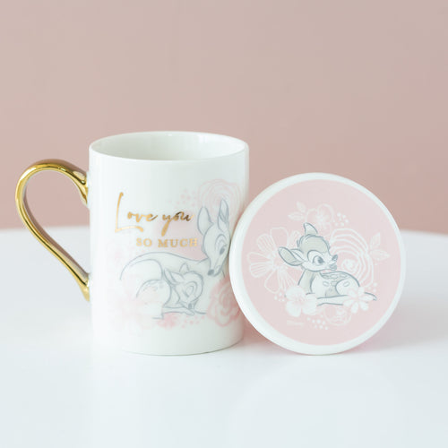 Disney Bambi Love you so much Cup & Coaster set-Gift a Little gift shop