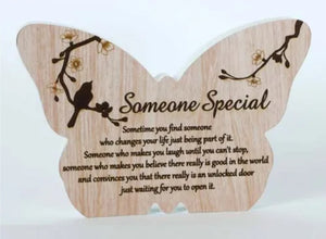 Sincerity Butterfly Sentiment Plaque Someone Special-Gift a Little gift shop