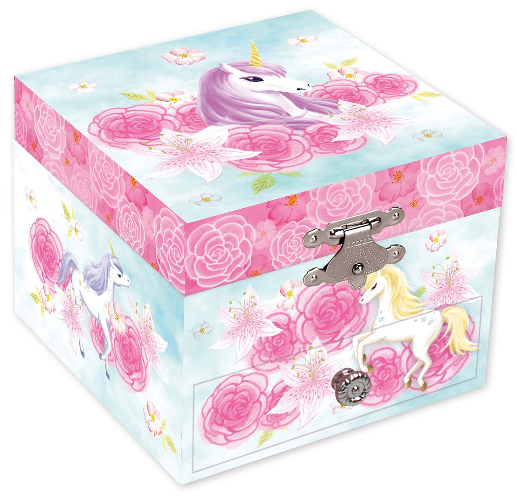 Unicorn Square Jewellery Box-Childrens-Gift a Little gift shop