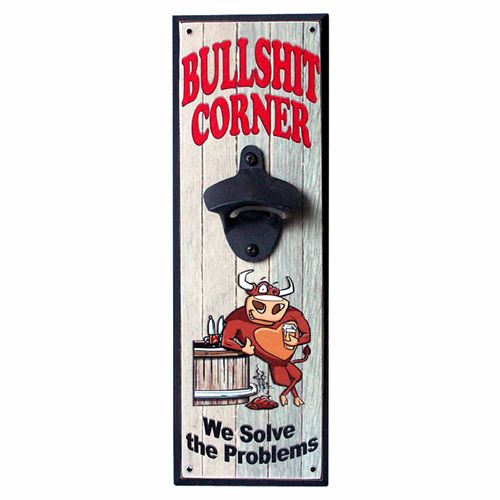 Bullshit corner bottle opener-Gift a Little gift shop